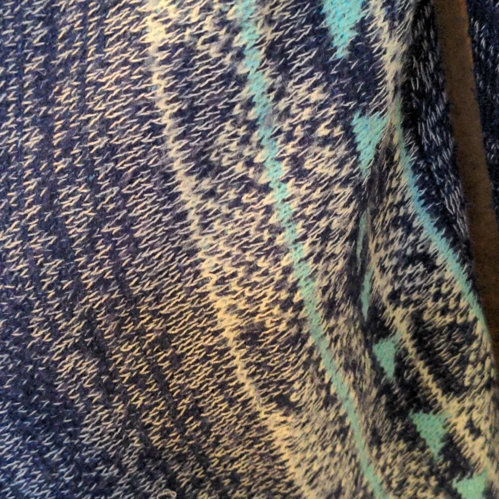 2 for $20 Love on a Hanger Blue Aztec Print Shawl Scarf Hem Sweater Sz S - Picture 11 of 11